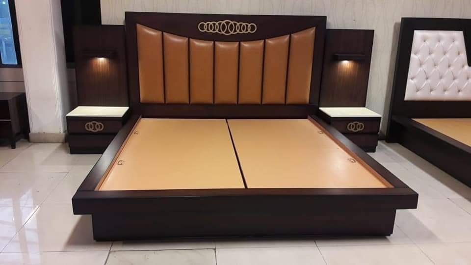 Premium Wooden Double Bed with Storage
