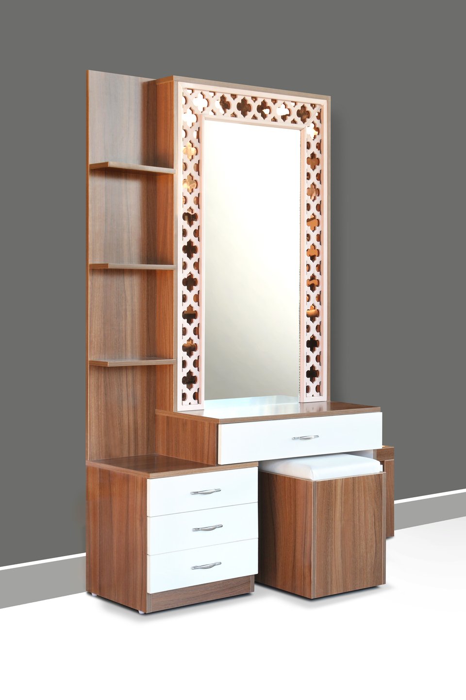 Ply Laminate Dressing Table with Mirror and Lighting
